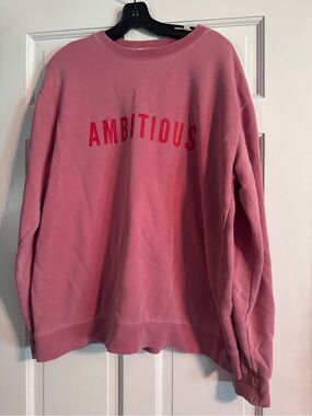 Ambitious Pink Crewneck Sweatshirt